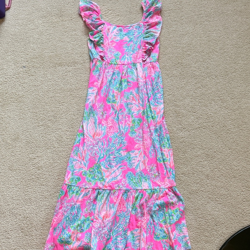 Lilly Pulitzer Vibrant Pink and Blue Dress